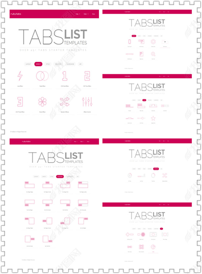 焦点图与TAB页面的23种布局99种切换源码图