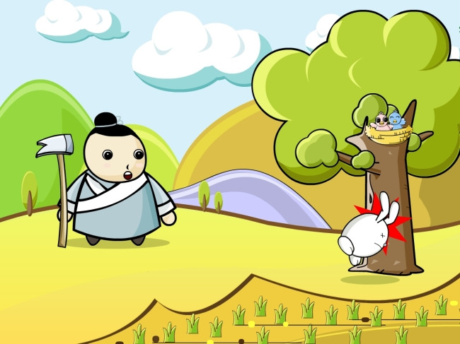 成语故事守株待兔flash源文件(图片编号:15709