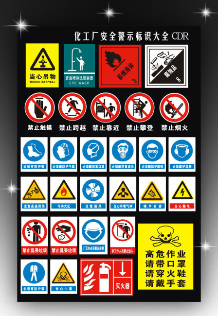 平面设计 其他 其它 > 化工厂安全警示标志  版权图片 素材图片参数