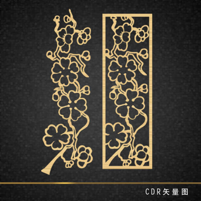 镂空雕刻花形平面设计图下载(图片0.03mb)_雕花cad