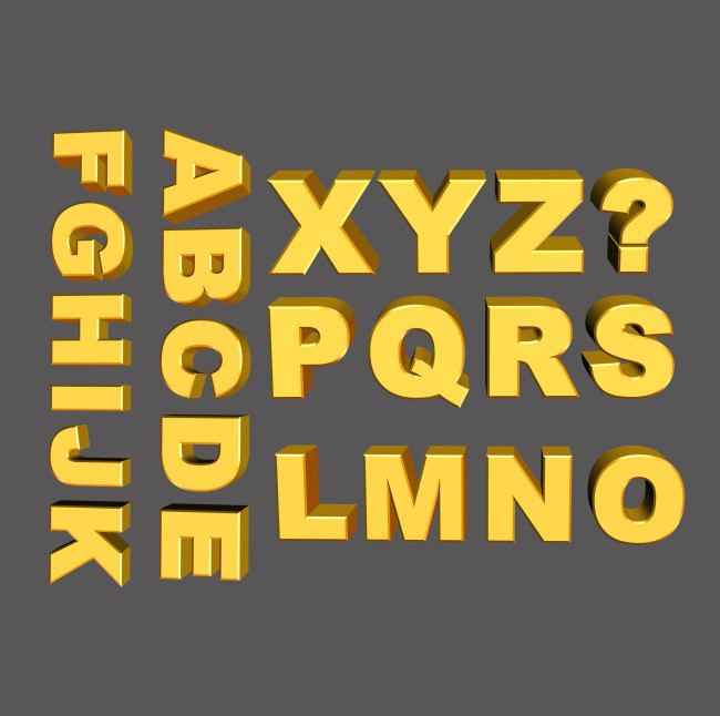 3d立体字金属字艺术字体
