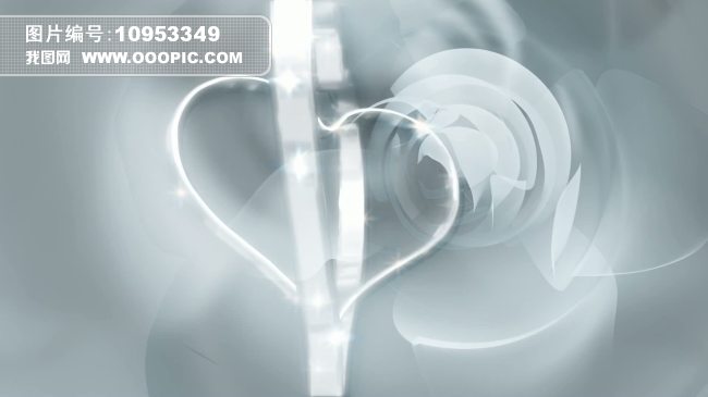 玫瑰立体心形婚庆高清LED大屏幕视频素材图片