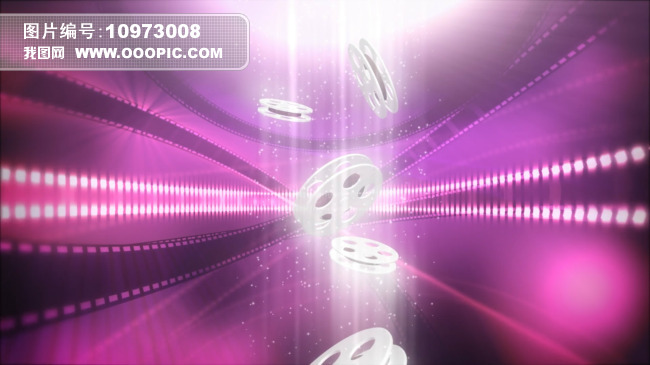 紫色背景电影胶片高清led大屏幕视频图片设计