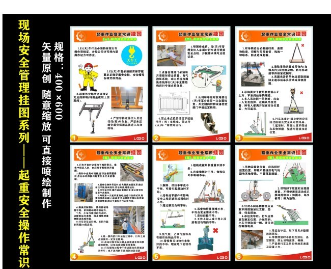 起重机安全操作常识宣传挂图