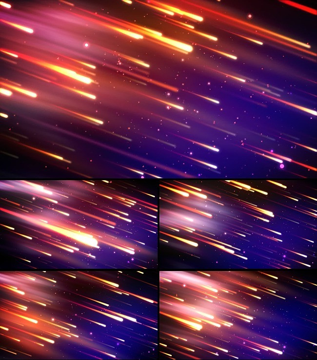 火红流星雨光影特效高清视频素材