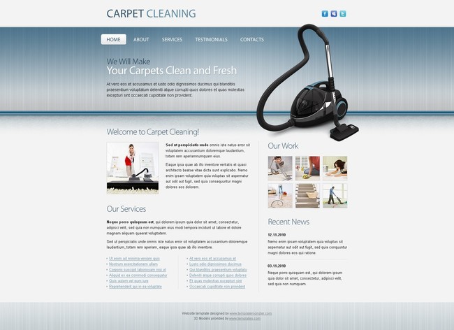 钟点工家政网站模版,html5静态网页模板下载(图