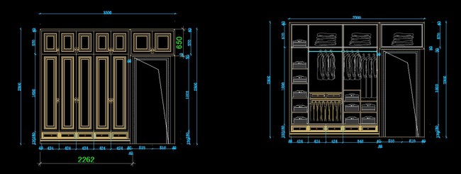 cad衣柜图纸平面设计图下载(图片3.48mb)_家居用品cad