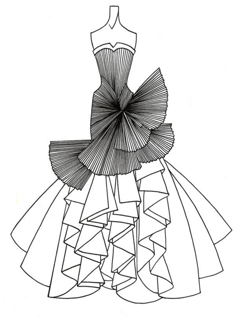 巴黎婚纱设计素描手稿_巴黎婚纱摄影设计(3)