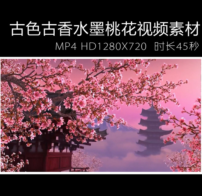 古色古香梅花古建视频素材