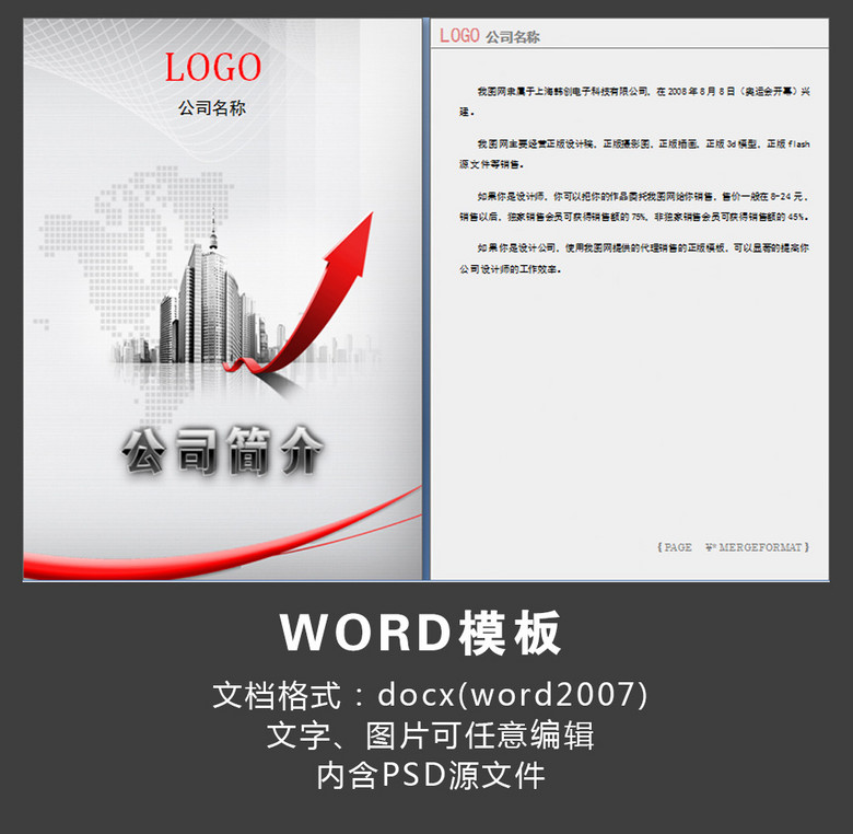 it企业公司介绍word模板