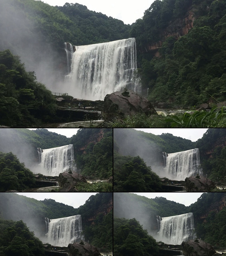 高清实拍动态瀑布风景视频素材1080p