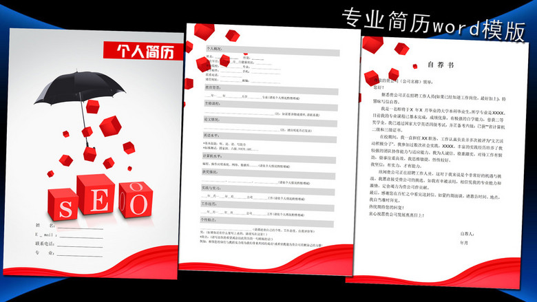 seo简历模板word下载