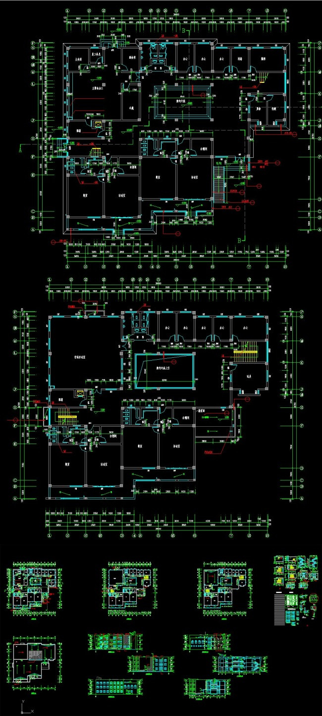 六班幼儿园建筑施工图cad图纸