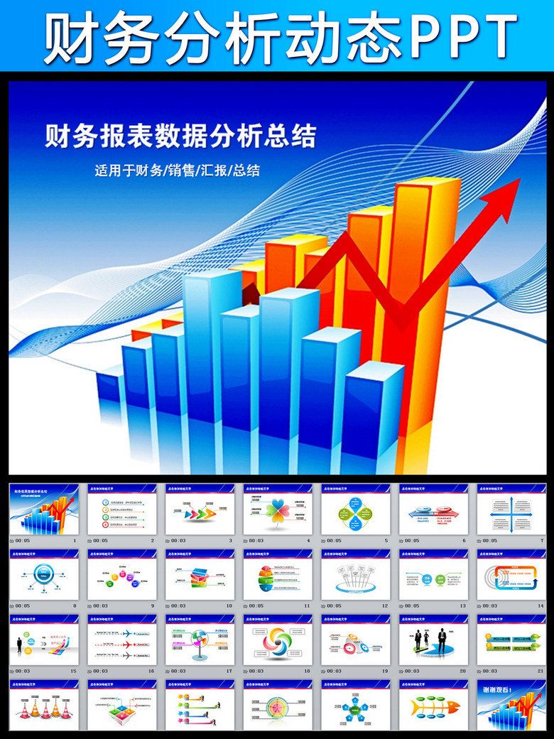财务市场销售数据分析统计调研报告PPT模板下