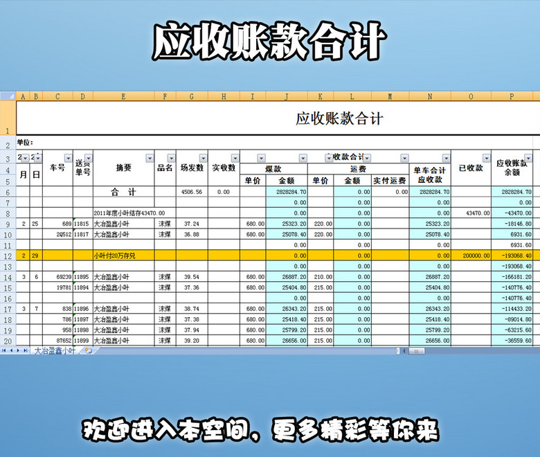 应收账款合计