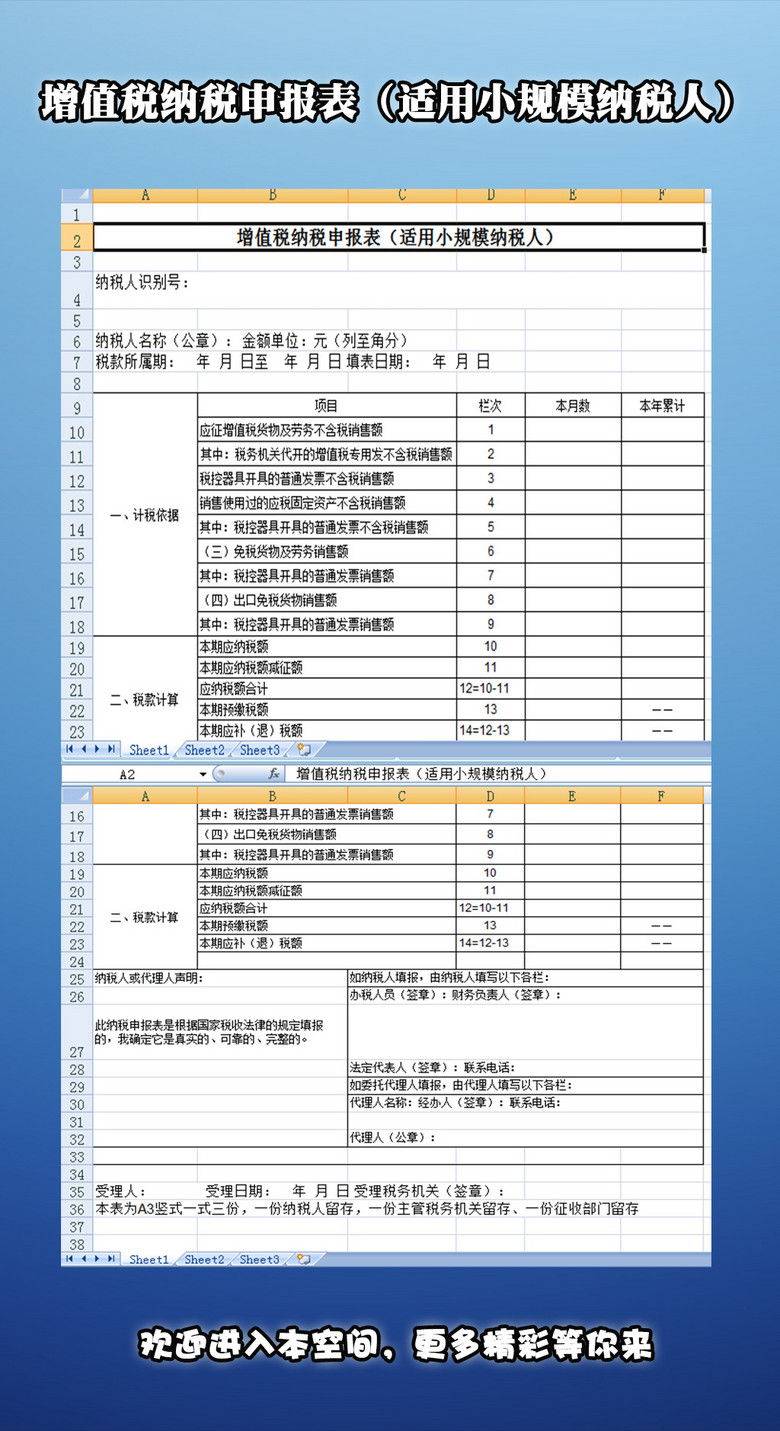增值税纳税申报表
