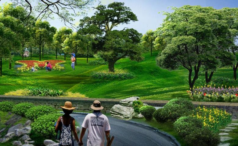 城市园林公园景观效果图