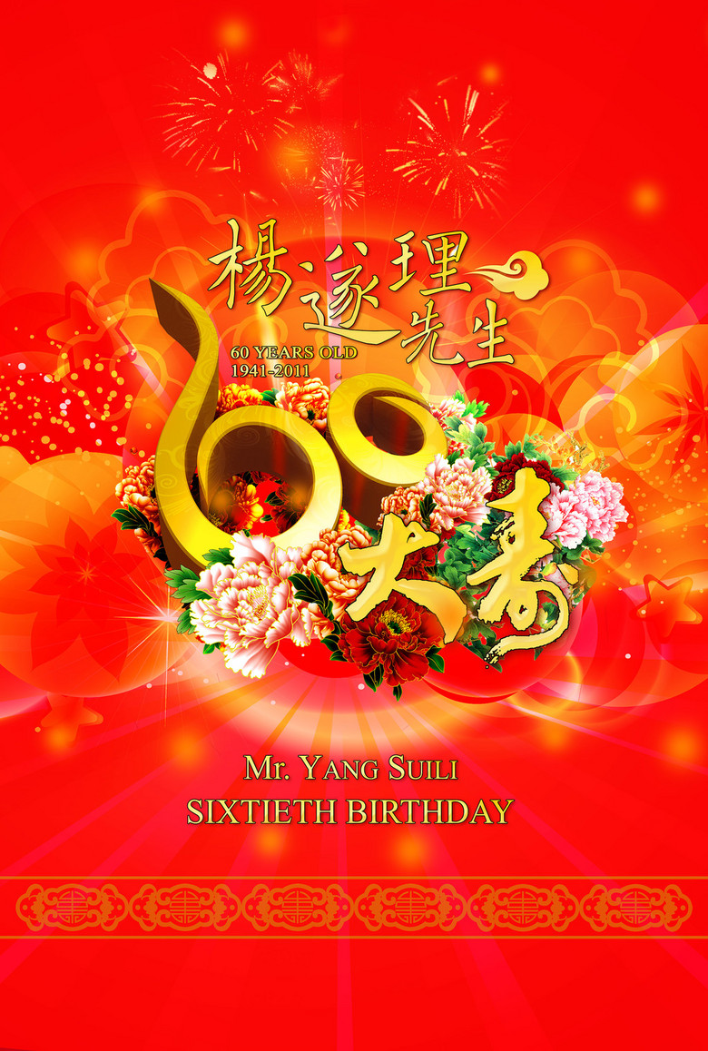 60大寿喜庆生日海报