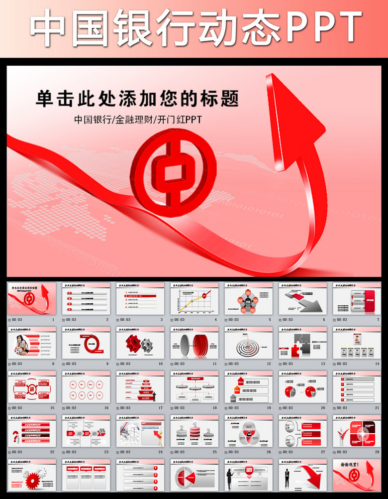 中国银行中行中银理财金融动态ppt模板