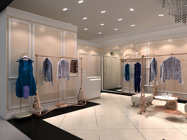 服装店3D模型女装店效果图模板下载(图片编号