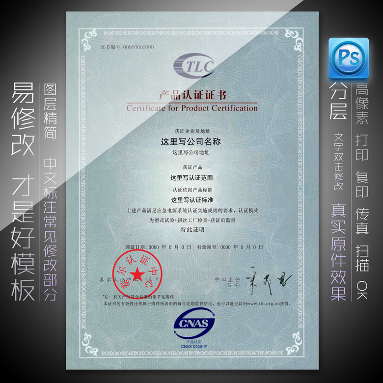 泰尔认证模板(图片编号:12757457)_认证证书