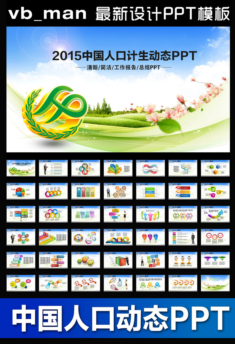 中国的人口ppt_中国人口与计划生育绿色PPT(2)