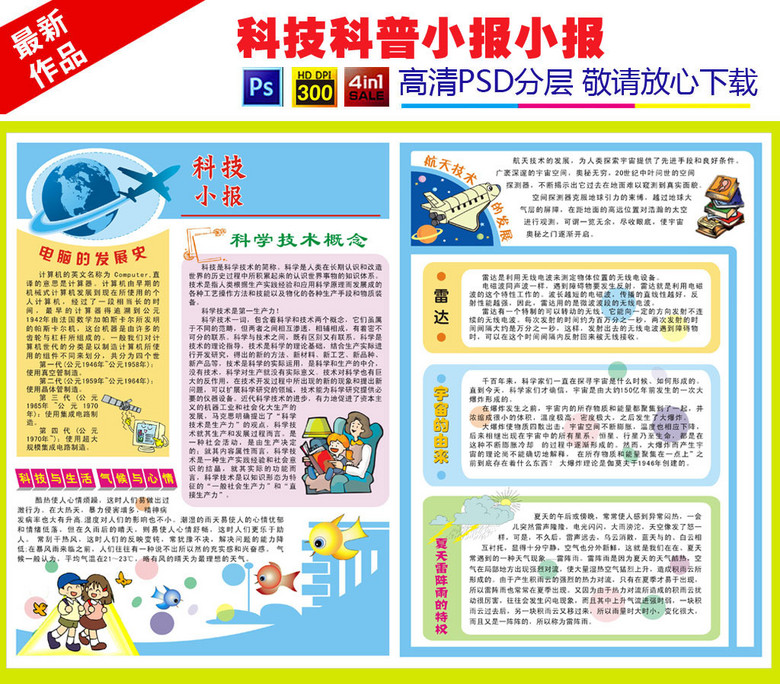 科技科普小报设计