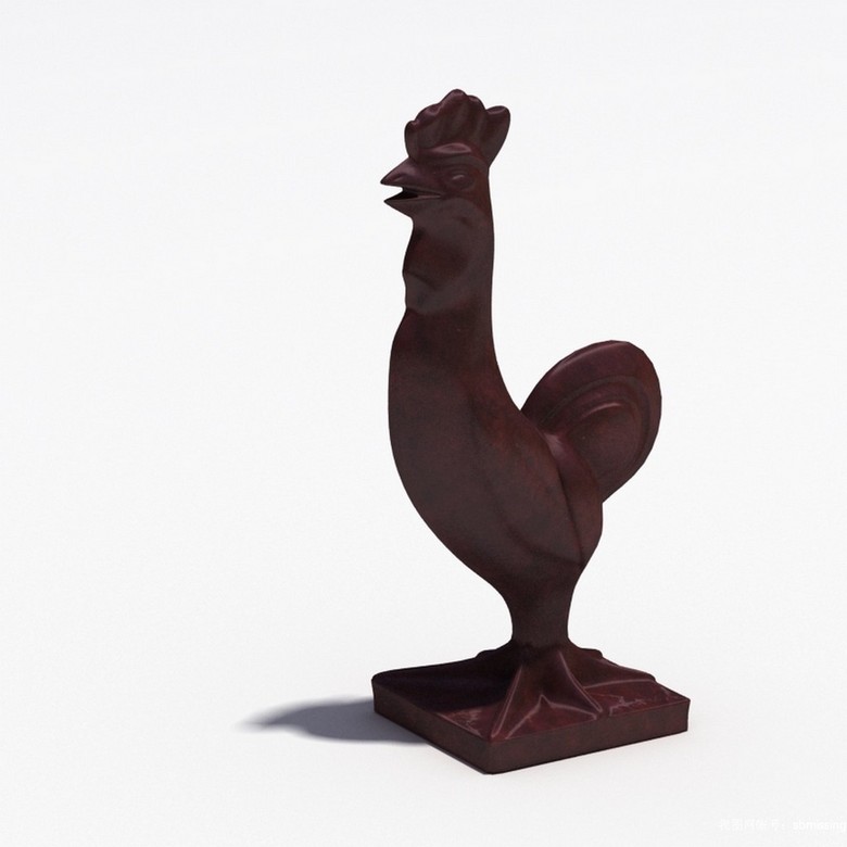 公鸡装饰品3D模型下载模板下载(图片编号:128