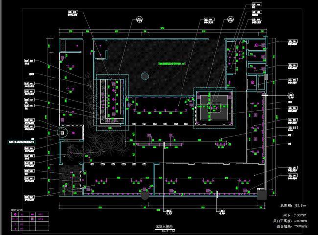 CAD日本料理店施工图平面立面水电节点模板