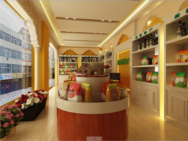 3d特产店模型新疆特产店效果图模型模板下载