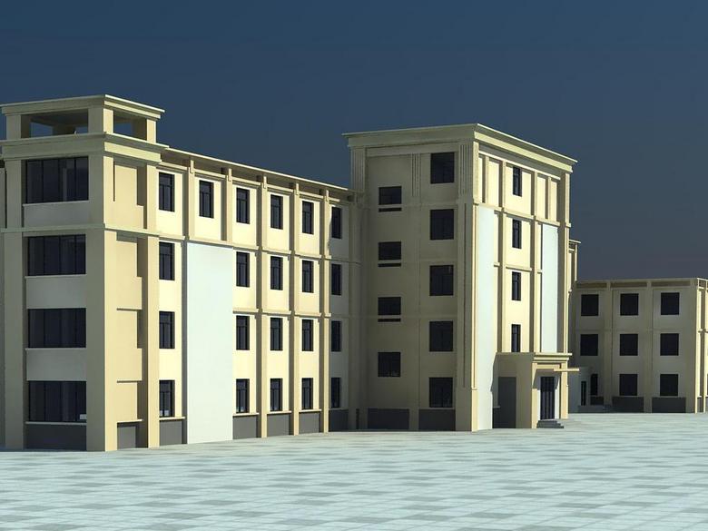 宿舍楼3d模型