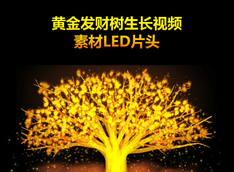 黄金发财树生长视频素材