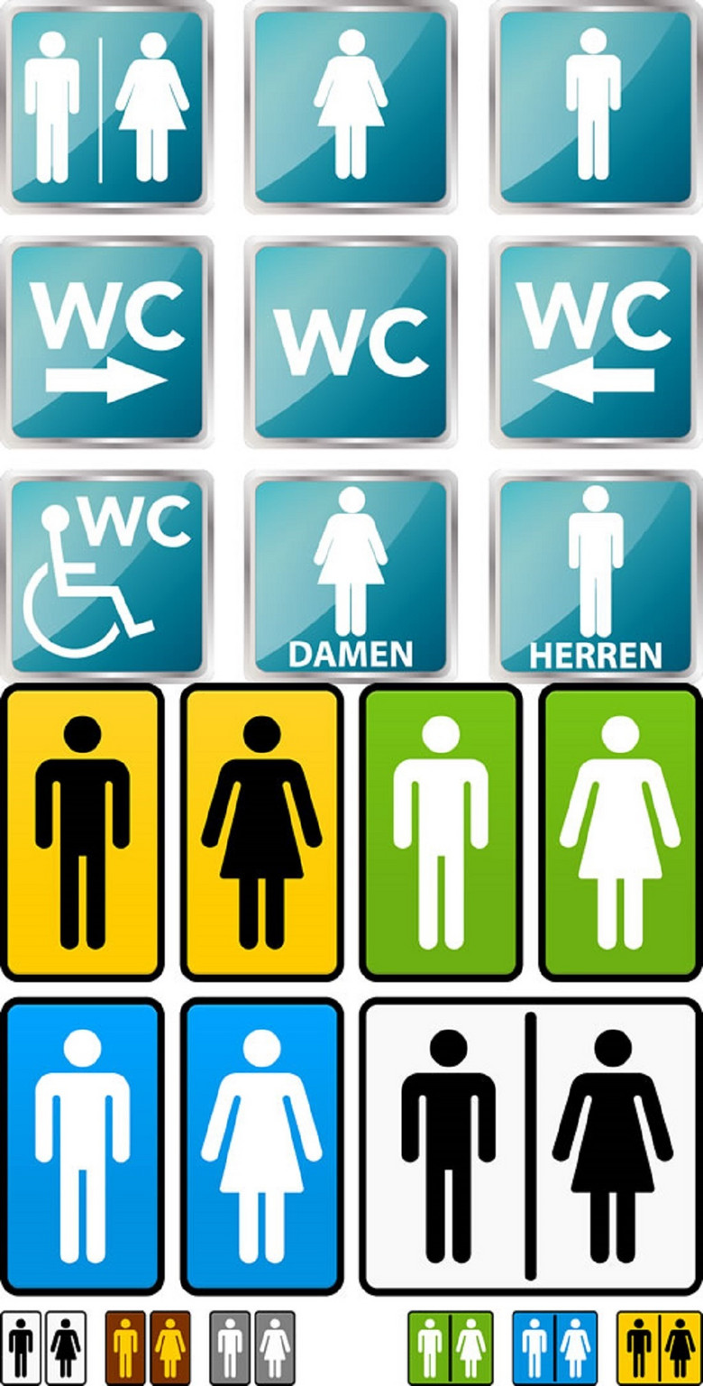 猜成语男女洗手间标志_看图猜成语