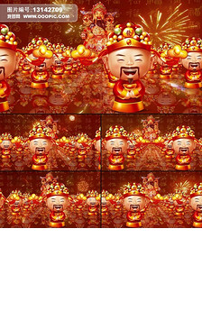 恭喜发财带音乐图片设计素材_高清MP4模板下