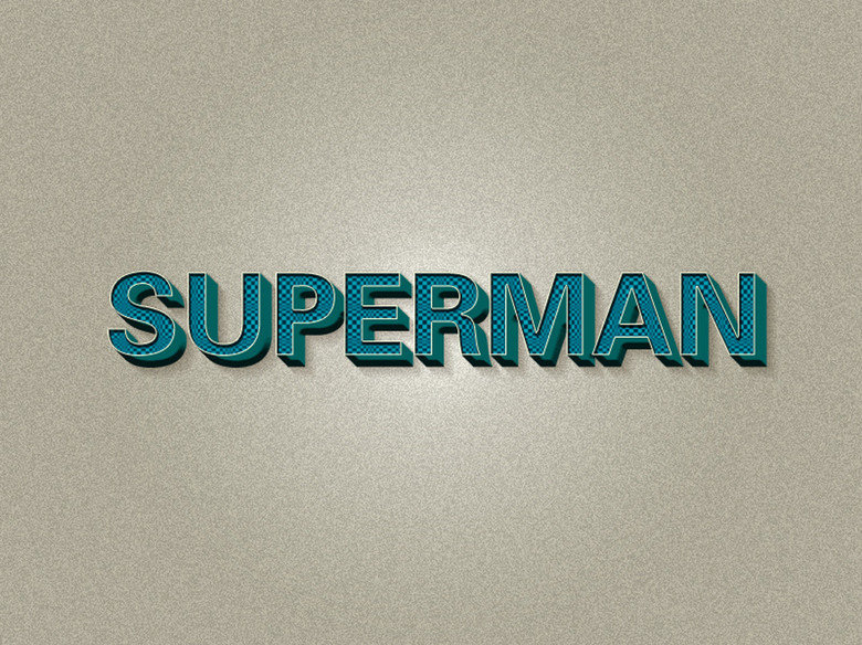superman英文字体3d字