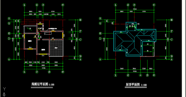 二层小别墅建筑施工图纸