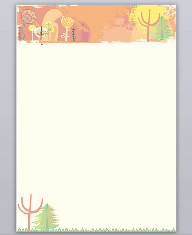 我图网提供独家原创米黄色秋天童话背景word信纸文本背景正版