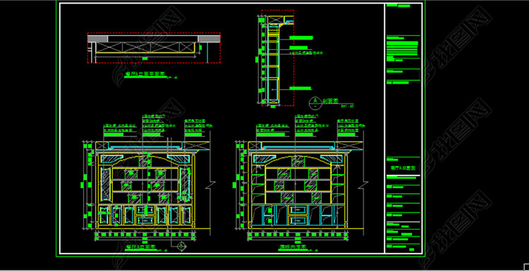 欧式造型酒柜平面设计图下载(图片0.12MB)_C
