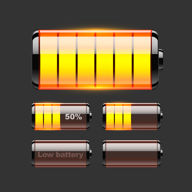 手机电池电量图标模板下载(图片编号:1333848