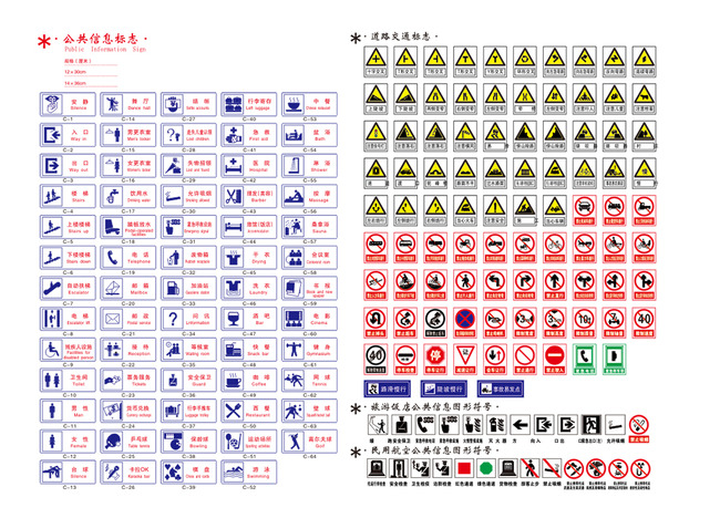 各种禁止标志指令标志大全