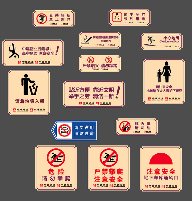物业标示牌
