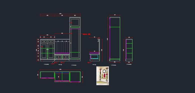 衣柜cad制图初学入门_cad内衣柜下载(2)