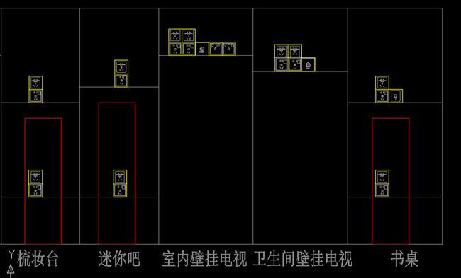 开关插座位置图CAD模型模板下载(图片编号:1
