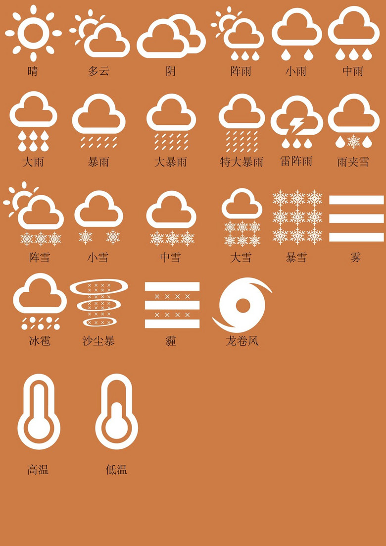 24款天气预报图标设计