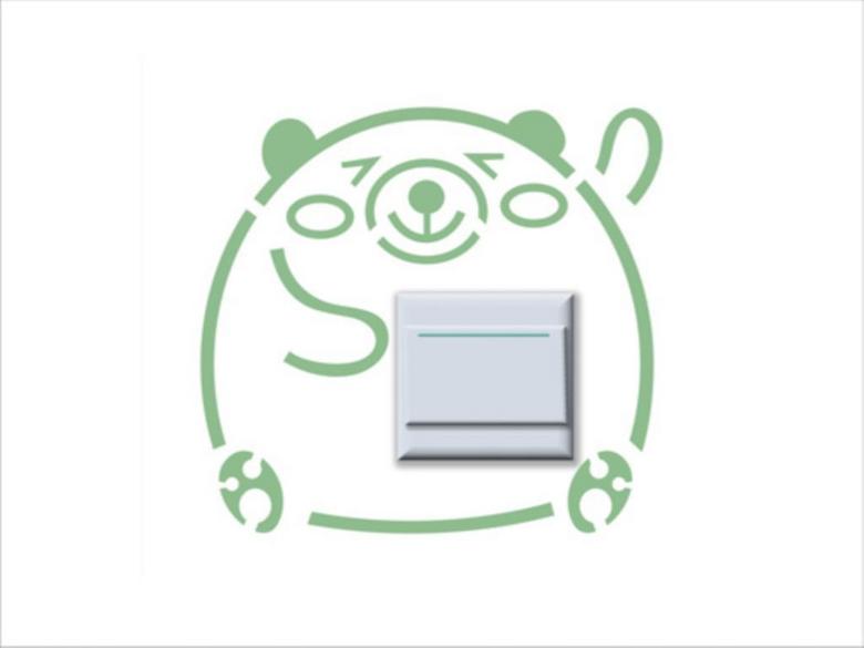 卡通可爱小熊硅藻泥开关矢量图下载