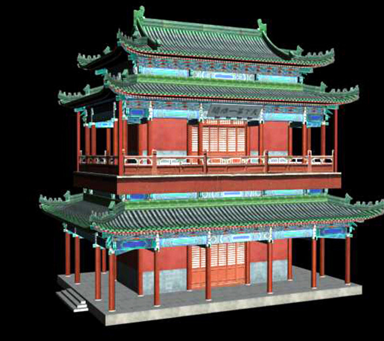 古代宫殿建筑模型设计图下载(图片0.52mb)_其他模型库