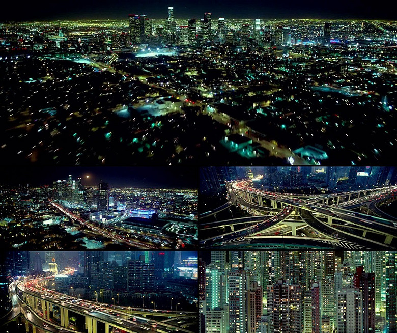 漂亮城市夜景航拍视频