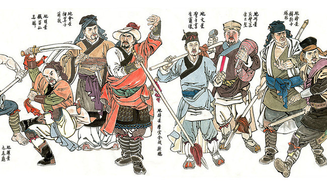 手绘水浒传梁山好汉108将人物图案壁画高清图片下载(图片编号13608083)手绘壁画图片_壁画图片_我图网weili.ooopic.com