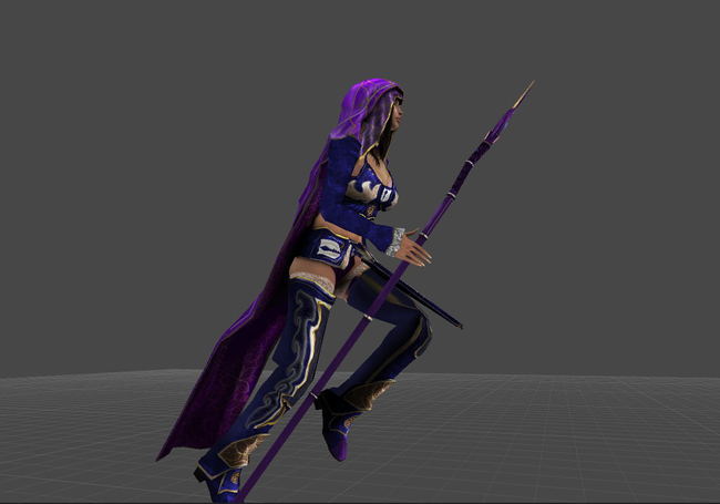 女巫师魔法师带多套动作带法线贴图(图片编号