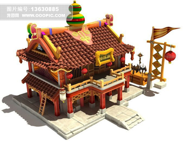 2.5D游戏建筑模型图片设计素材_高清MAX模板